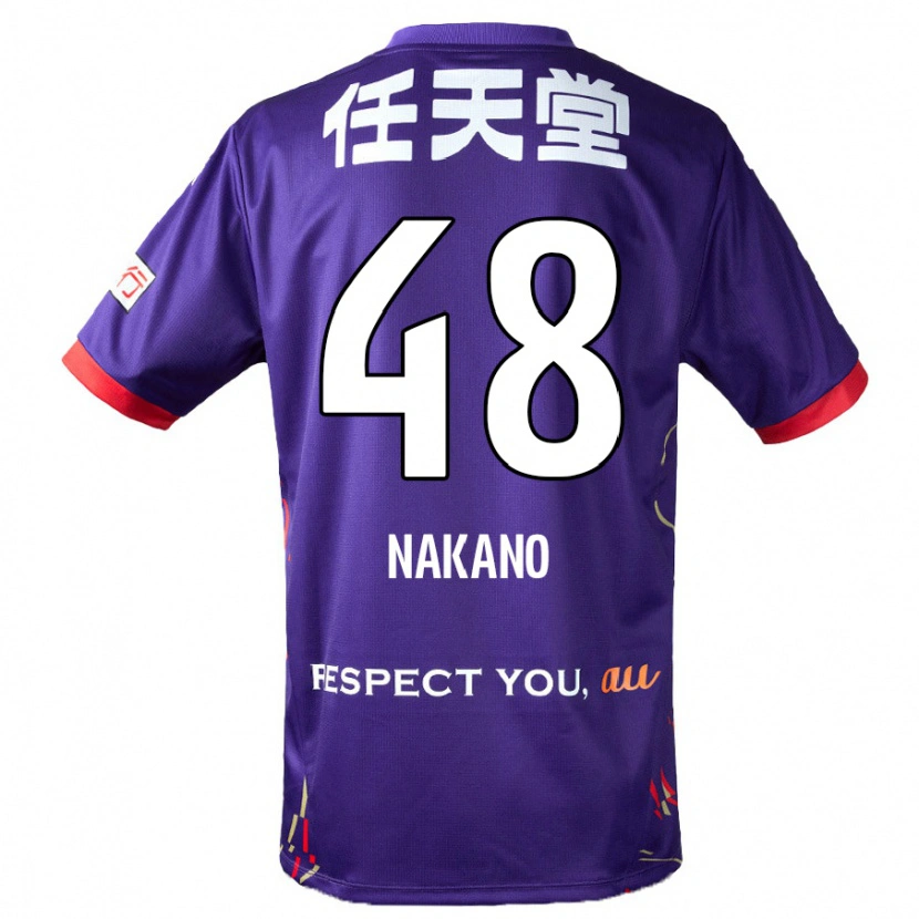 Danxen Mænd Ryuma Nakano #48 Hvid Lilla Sort Hjemmebane Spillertrøjer 2025/26 Trøje T-Shirt