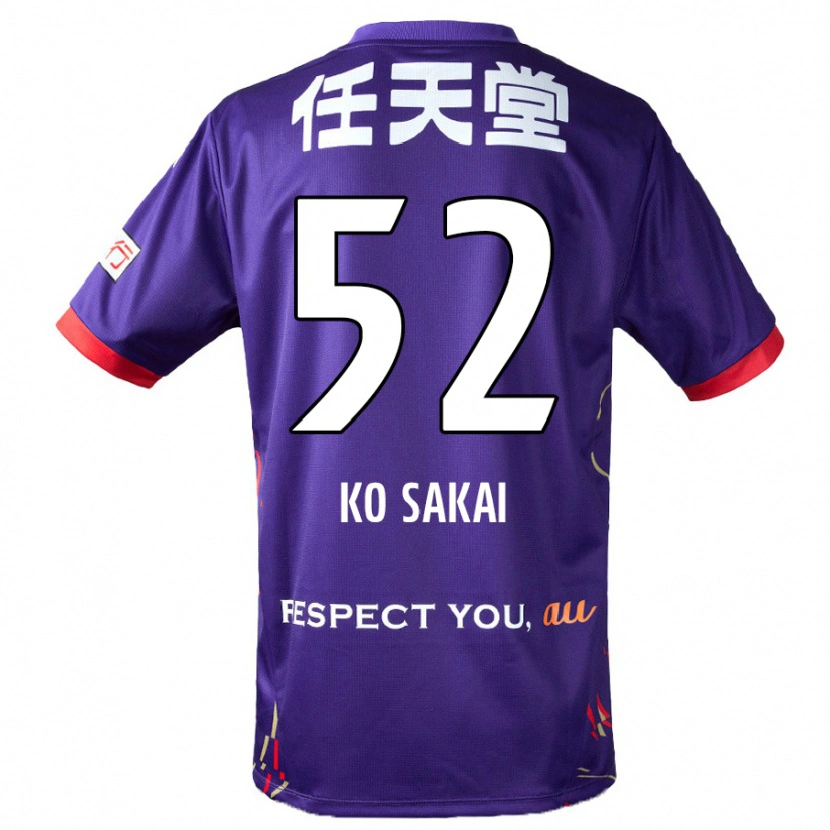 Danxen Mænd Ko Sakai #52 Hvid Lilla Sort Hjemmebane Spillertrøjer 2025/26 Trøje T-Shirt