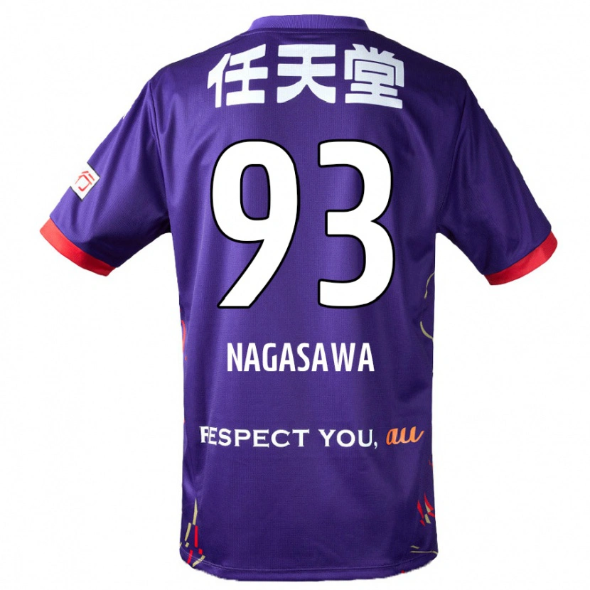 Danxen Mænd Shun Nagasawa #93 Hvid Lilla Sort Hjemmebane Spillertrøjer 2025/26 Trøje T-Shirt
