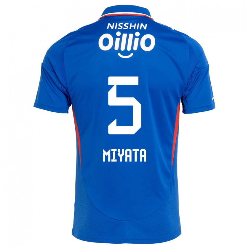 Danxen Mænd Haru Miyata #5 Hvid Royal Blå Hjemmebane Spillertrøjer 2025/26 Trøje T-Shirt