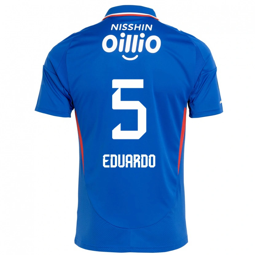 Danxen Mænd Eduardo #5 Hvid Royal Blå Hjemmebane Spillertrøjer 2025/26 Trøje T-Shirt