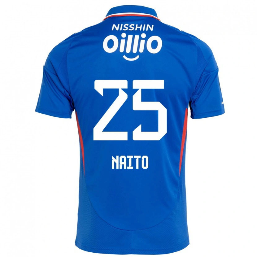 Danxen Mænd Kiyomu Naito #25 Hvid Royal Blå Hjemmebane Spillertrøjer 2025/26 Trøje T-Shirt