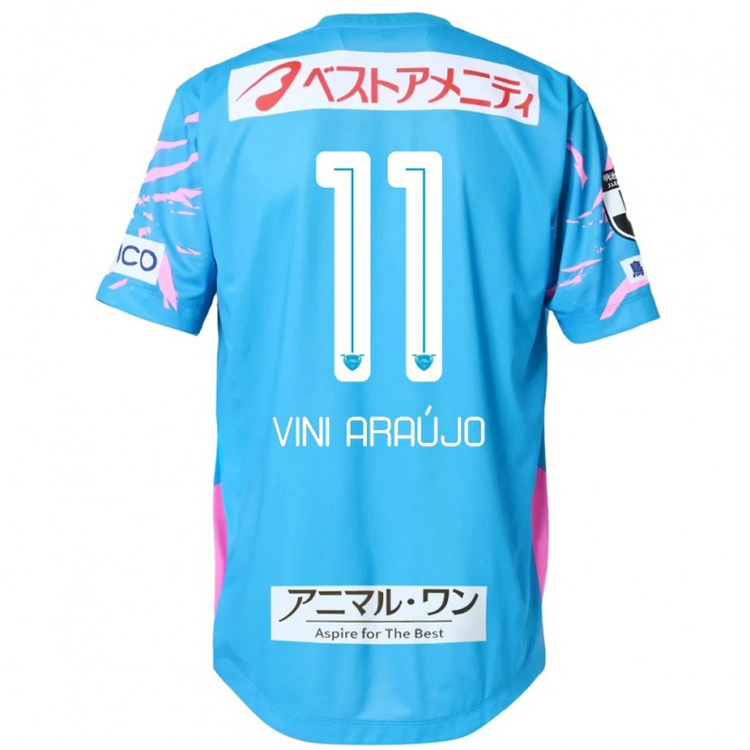 Danxen Mænd Vinícius Araújo #11 Hvid Pink Hjemmebane Spillertrøjer 2025/26 Trøje T-Shirt