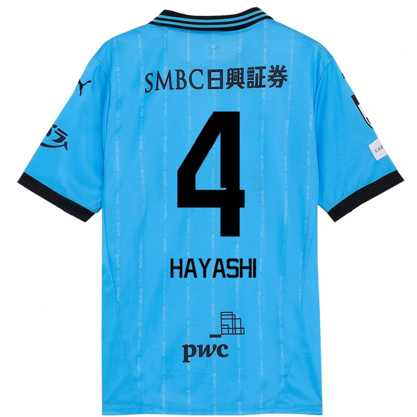 Danxen Mænd Shunsuke Hayashi #4 Hvid Himmelblå Hjemmebane Spillertrøjer 2025/26 Trøje T-Shirt