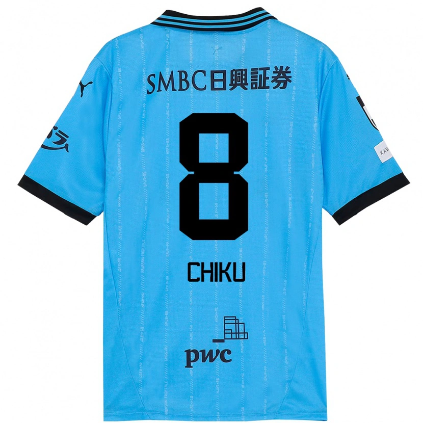 Danxen Mænd Haruki Chiku #8 Hvid Himmelblå Hjemmebane Spillertrøjer 2025/26 Trøje T-Shirt