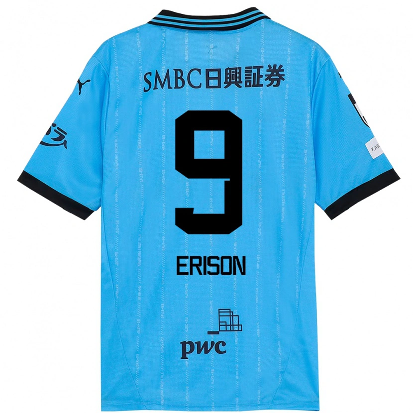Danxen Mænd Erison #9 Hvid Himmelblå Hjemmebane Spillertrøjer 2025/26 Trøje T-Shirt