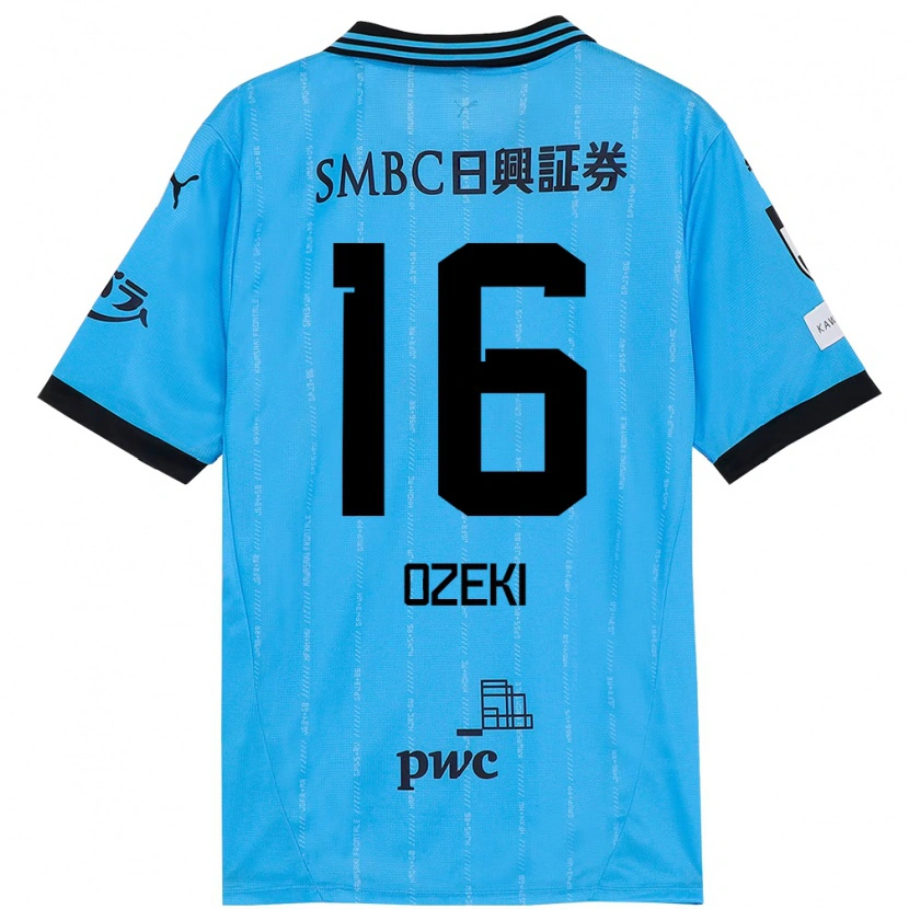 Danxen Mænd Yuto Ozeki #16 Hvid Himmelblå Hjemmebane Spillertrøjer 2025/26 Trøje T-Shirt