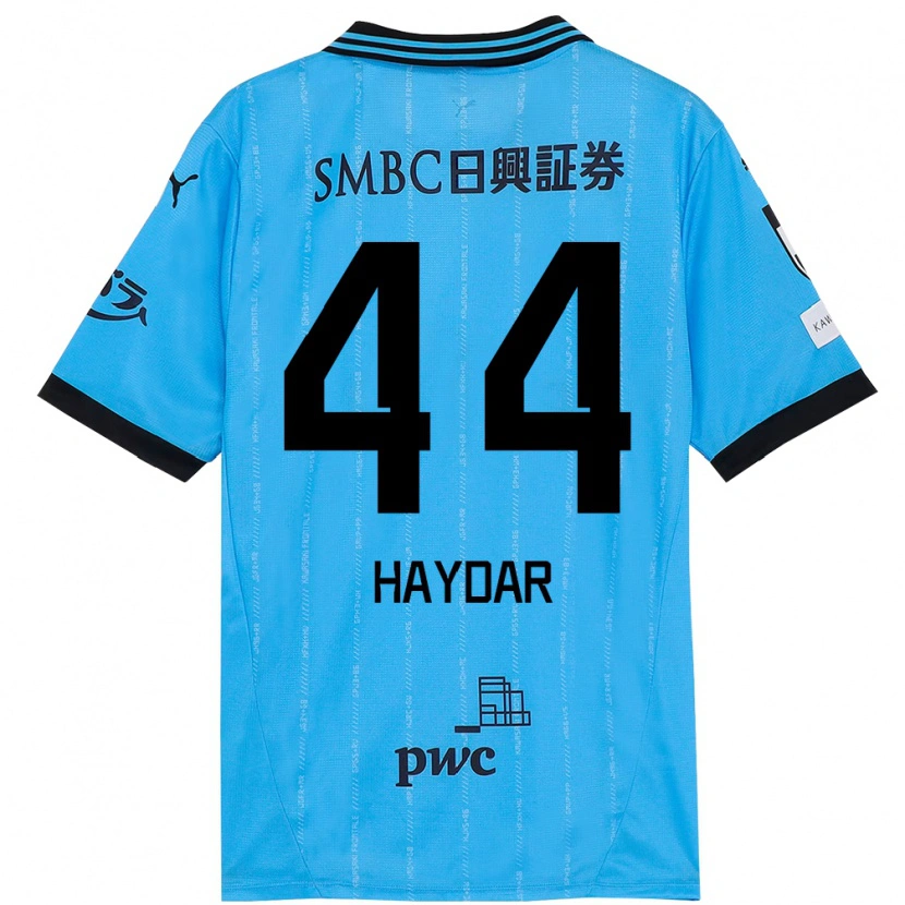 Danxen Mænd César Haydar #44 Hvid Himmelblå Hjemmebane Spillertrøjer 2025/26 Trøje T-Shirt