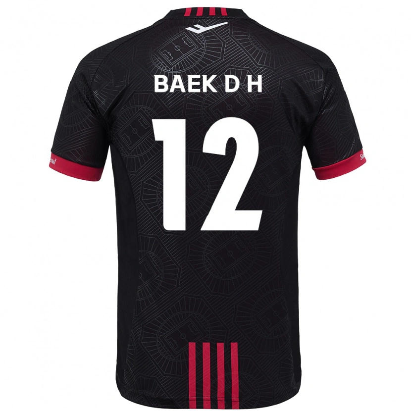Danxen Mænd Baek Do-Hye #12 Hvid Sort Hjemmebane Spillertrøjer 2025/26 Trøje T-Shirt
