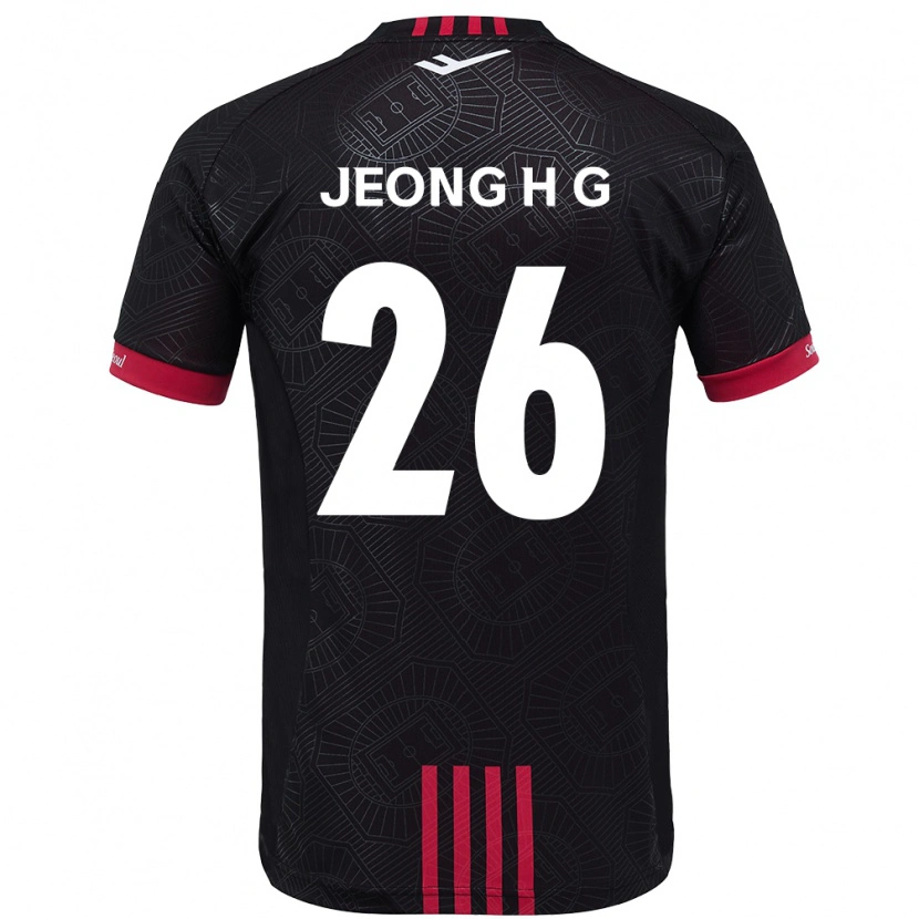 Danxen Mænd Jeong Hyun-Gyeong #26 Hvid Sort Hjemmebane Spillertrøjer 2025/26 Trøje T-Shirt
