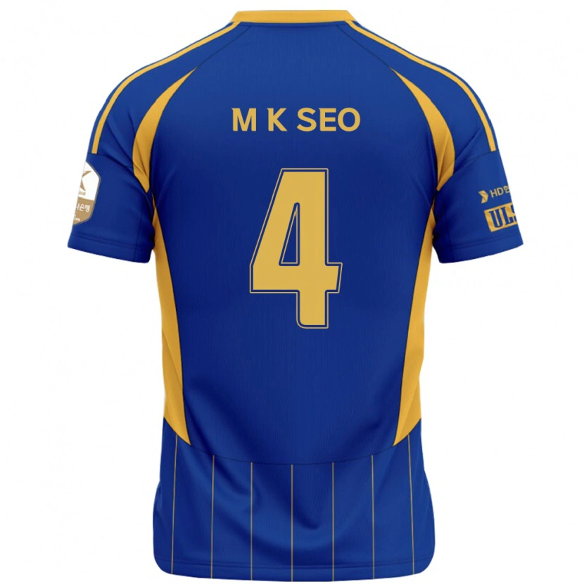 Danxen Mænd Myeong-Kwan Seo #4 Hvid Himmelblå Hjemmebane Spillertrøjer 2025/26 Trøje T-Shirt