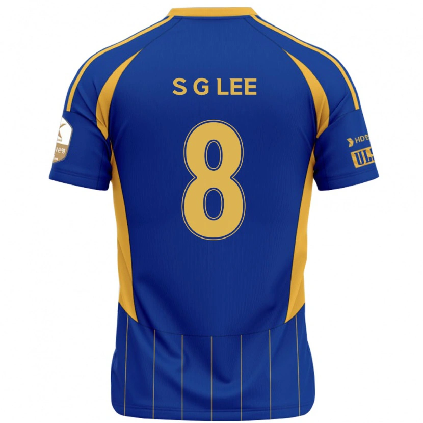 Danxen Mænd Gyu-Sung Lee #8 Hvid Himmelblå Hjemmebane Spillertrøjer 2025/26 Trøje T-Shirt