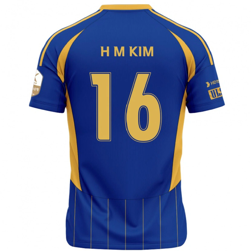 Danxen Mænd Ha-Min Kim #16 Hvid Himmelblå Hjemmebane Spillertrøjer 2025/26 Trøje T-Shirt