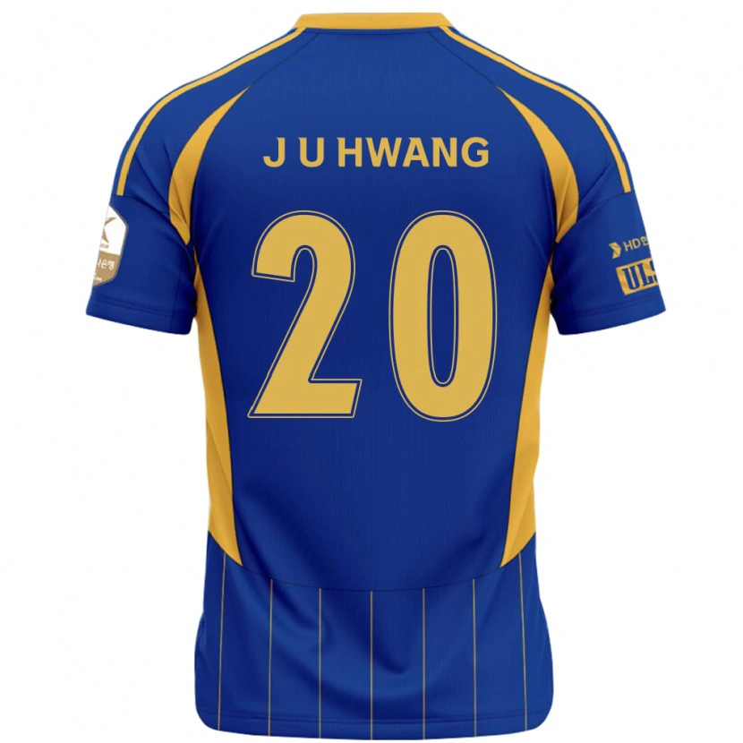 Danxen Mænd Ui-Jun Hwang #20 Hvid Himmelblå Hjemmebane Spillertrøjer 2025/26 Trøje T-Shirt