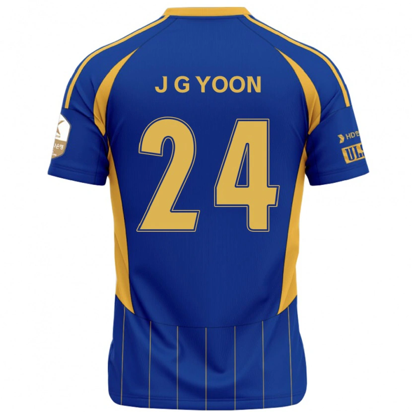 Danxen Mænd Jong-Gyu Yoon #24 Hvid Himmelblå Hjemmebane Spillertrøjer 2025/26 Trøje T-Shirt