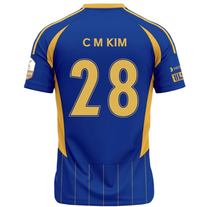 Danxen Mænd Min-Chan Kim #28 Hvid Himmelblå Hjemmebane Spillertrøjer 2025/26 Trøje T-Shirt