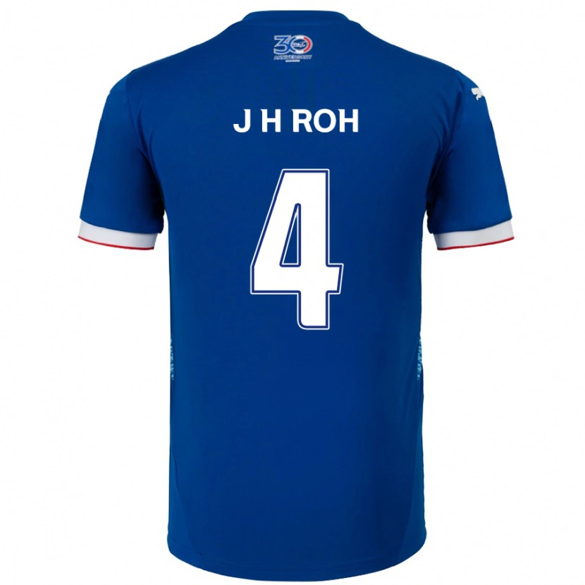 Danxen Mænd Hyun-Jun Roh #4 Hvid Royal Blå Hjemmebane Spillertrøjer 2025/26 Trøje T-Shirt