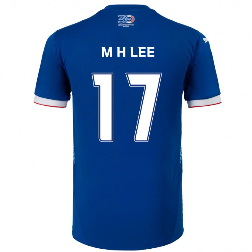 Danxen Mænd Min-Hyuk Lee #17 Hvid Royal Blå Hjemmebane Spillertrøjer 2025/26 Trøje T-Shirt
