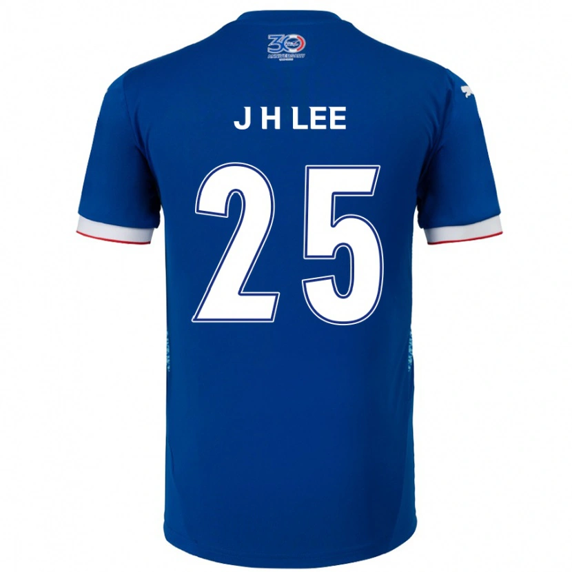 Danxen Mænd Jin-Hyuk Lee #25 Hvid Royal Blå Hjemmebane Spillertrøjer 2025/26 Trøje T-Shirt