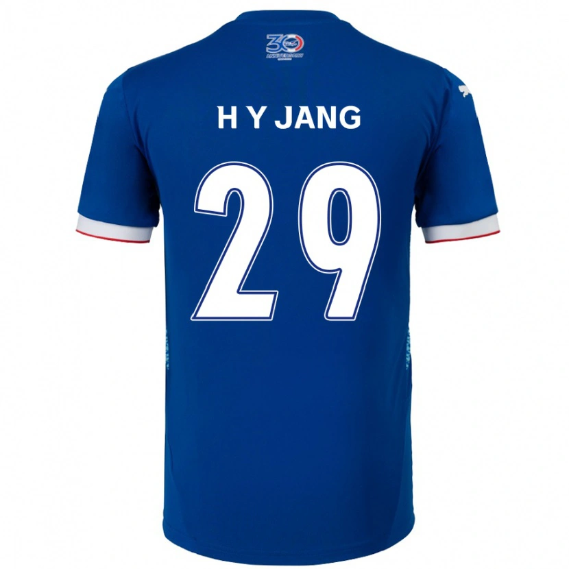 Danxen Mænd Yo-Han Jang #29 Hvid Royal Blå Hjemmebane Spillertrøjer 2025/26 Trøje T-Shirt