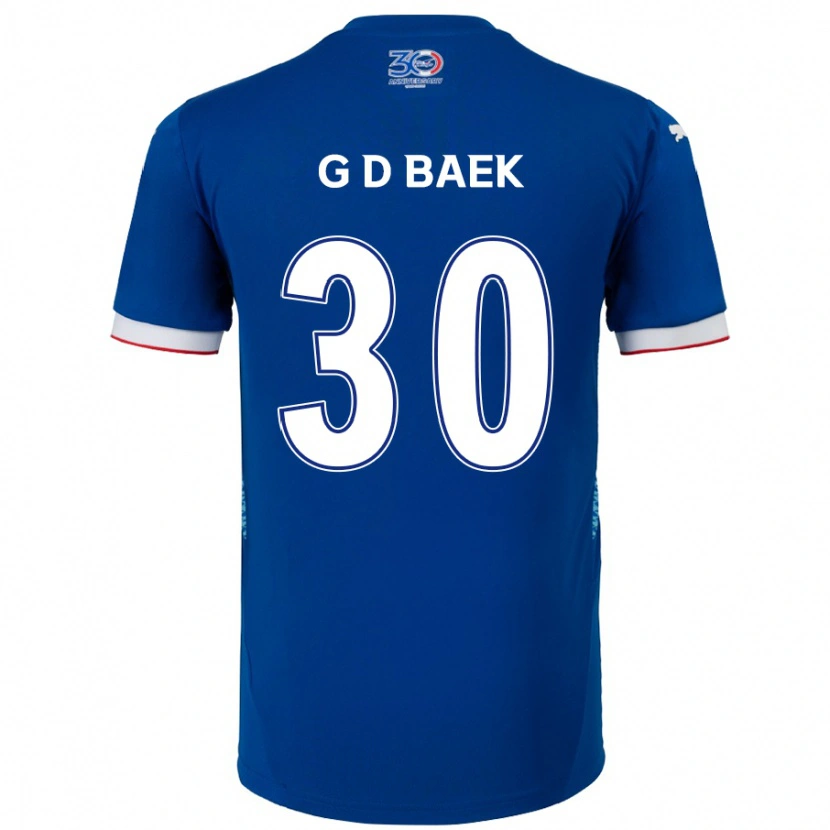 Danxen Mænd Dong-Gyu Baek #30 Hvid Royal Blå Hjemmebane Spillertrøjer 2025/26 Trøje T-Shirt