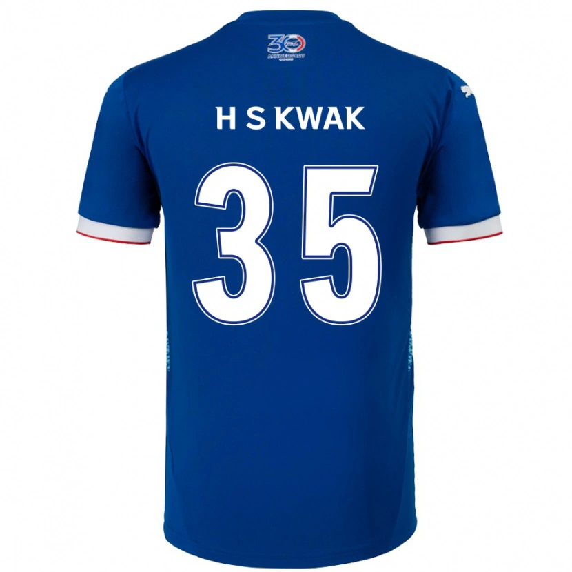 Danxen Mænd Sung-Hoon Kwak #35 Hvid Royal Blå Hjemmebane Spillertrøjer 2025/26 Trøje T-Shirt