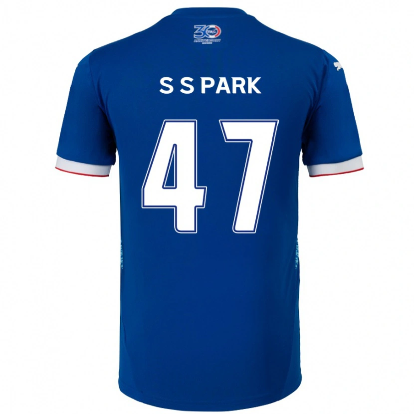 Danxen Mænd Seung-Soo Park #47 Hvid Royal Blå Hjemmebane Spillertrøjer 2025/26 Trøje T-Shirt
