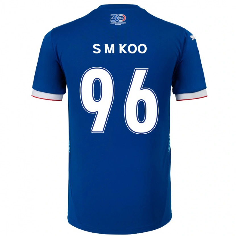 Danxen Mænd Min-Seo Koo #96 Hvid Royal Blå Hjemmebane Spillertrøjer 2025/26 Trøje T-Shirt