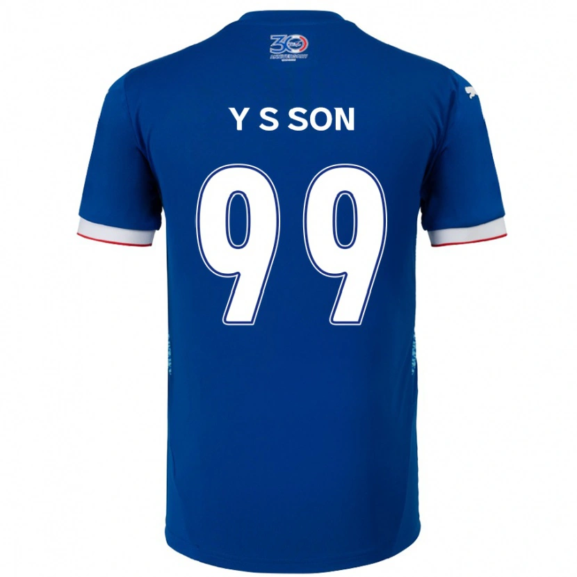Danxen Mænd Suk-Yong Son #99 Hvid Royal Blå Hjemmebane Spillertrøjer 2025/26 Trøje T-Shirt