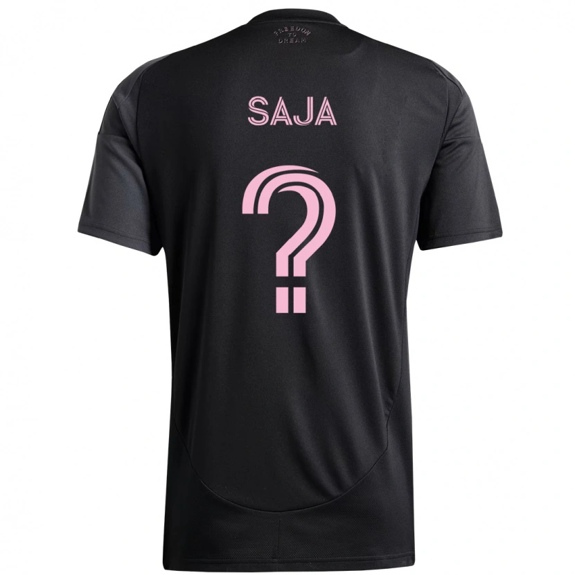 Danxen Mænd Mateo Saja #0 Sort Pink Udebane Spillertrøjer 2025/26 Trøje T-Shirt