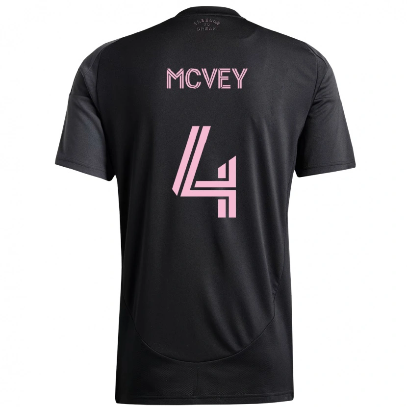 Danxen Mænd Christopher Mcvey #4 Pink Sort Udebane Spillertrøjer 2025/26 Trøje T-Shirt