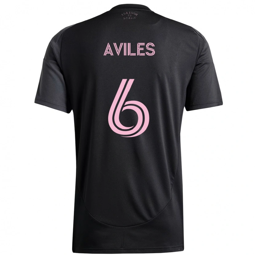 Danxen Mænd Tomás Avilés #6 Pink Sort Udebane Spillertrøjer 2025/26 Trøje T-Shirt
