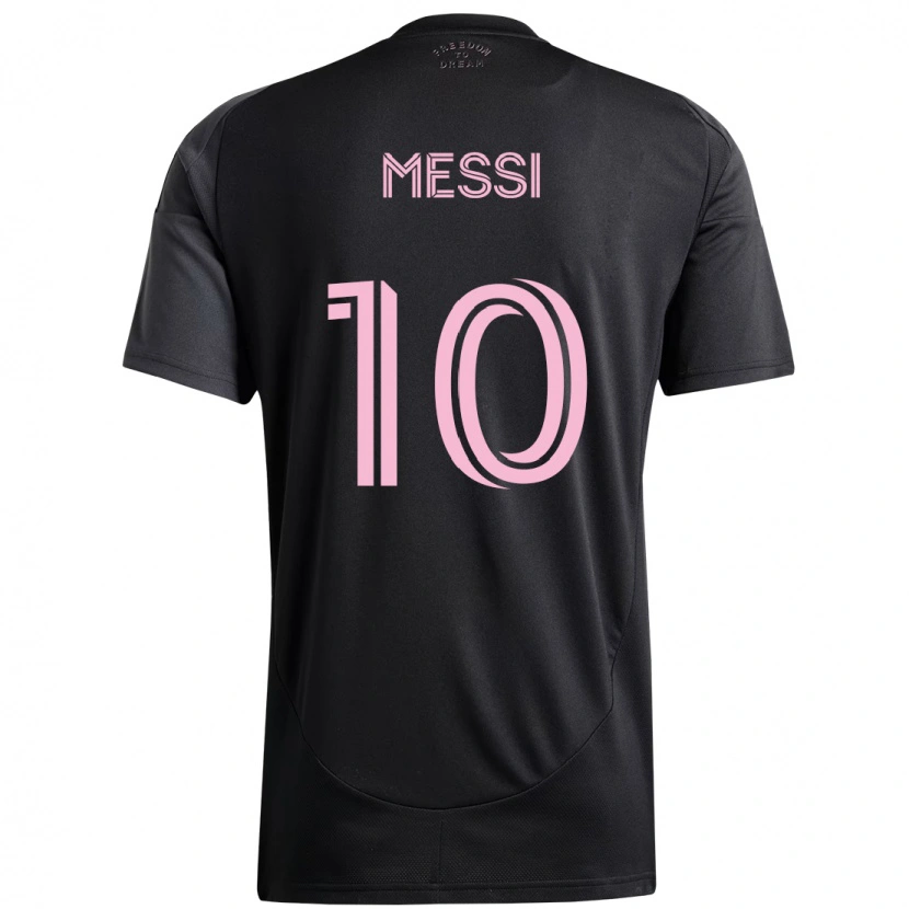 Danxen Mænd Lionel Messi #10 Pink Sort Udebane Spillertrøjer 2025/26 Trøje T-Shirt