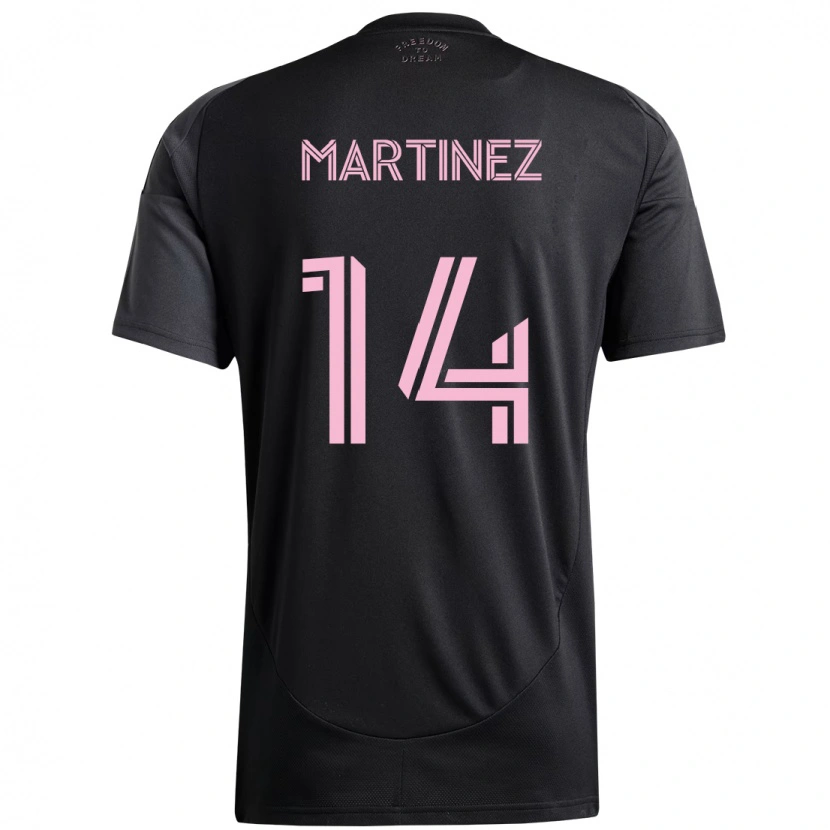 Danxen Mænd David Martínez #14 Pink Sort Udebane Spillertrøjer 2025/26 Trøje T-Shirt