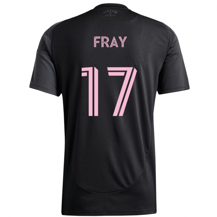 Danxen Mænd Ian Fray #17 Pink Sort Udebane Spillertrøjer 2025/26 Trøje T-Shirt