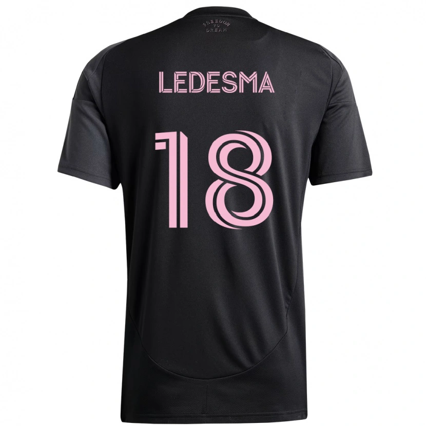 Danxen Mænd Santiago Ledesma #18 Pink Sort Udebane Spillertrøjer 2025/26 Trøje T-Shirt