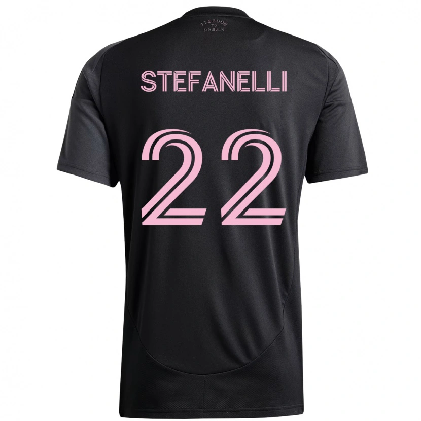 Danxen Mænd Nicolás Stefanelli #22 Pink Sort Udebane Spillertrøjer 2025/26 Trøje T-Shirt