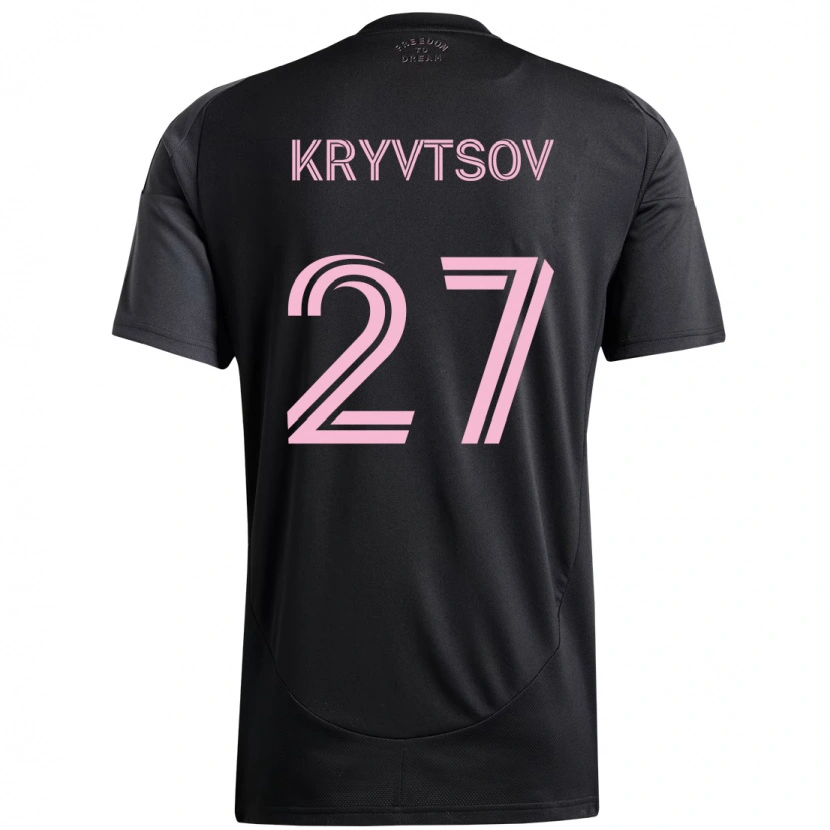 Danxen Mænd Sergiy Kryvtsov #27 Pink Sort Udebane Spillertrøjer 2025/26 Trøje T-Shirt