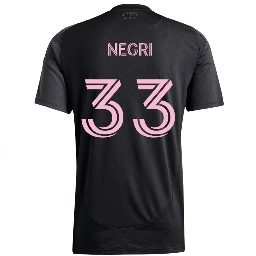 Danxen Mænd Franco Negri #33 Pink Sort Udebane Spillertrøjer 2025/26 Trøje T-Shirt