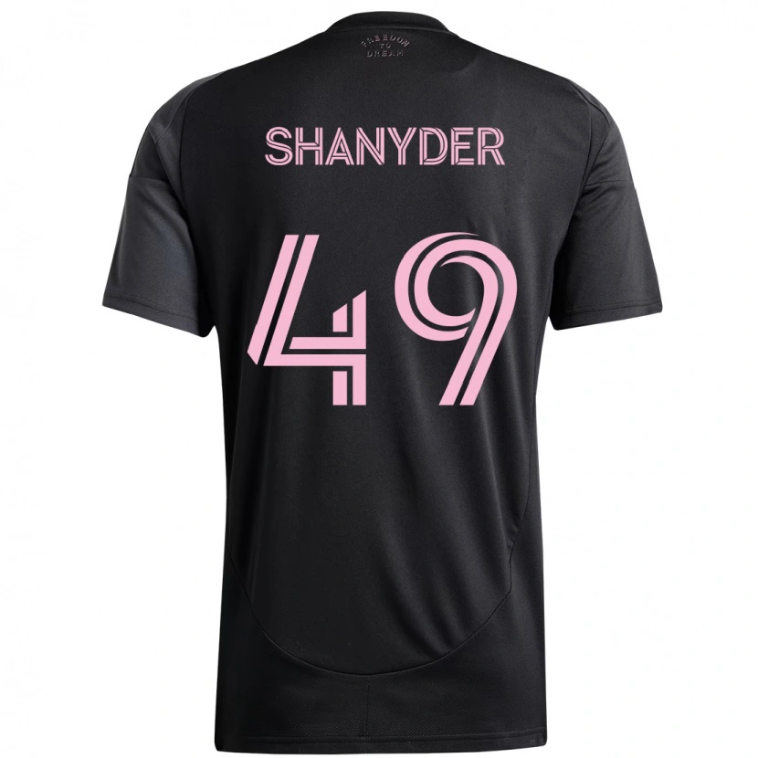 Danxen Mænd Shanyder Borgelin #49 Pink Sort Udebane Spillertrøjer 2025/26 Trøje T-Shirt