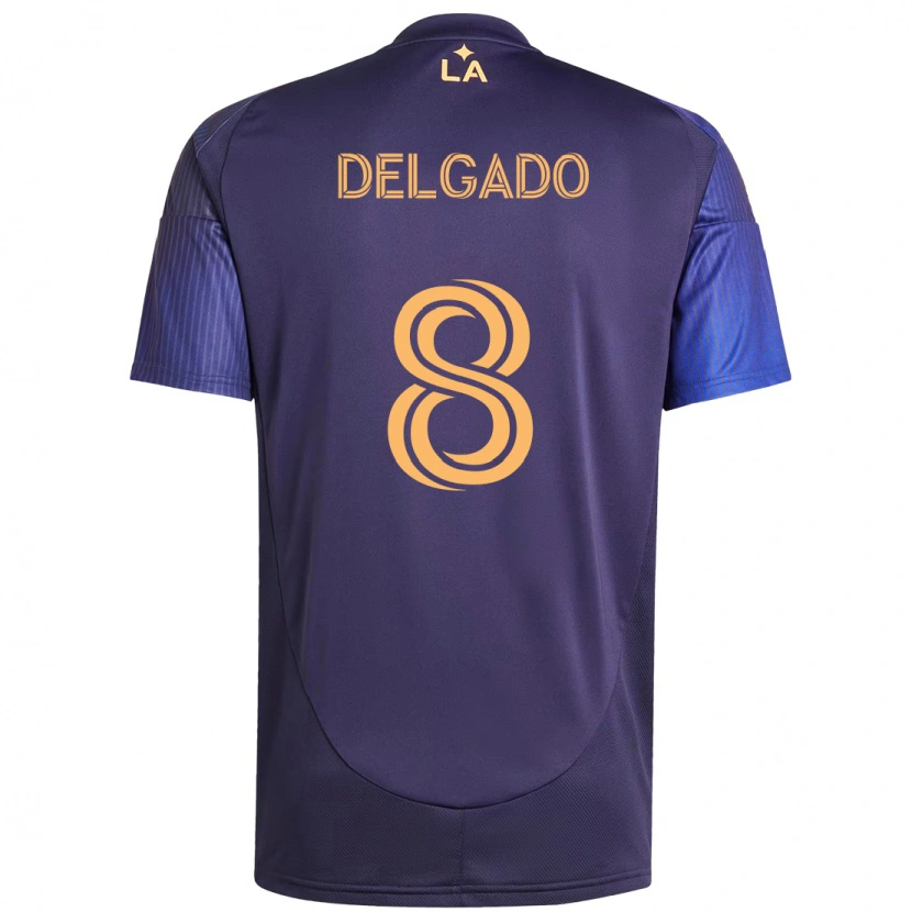 Danxen Mænd Mark Delgado #8 Hvid Gul Udebane Spillertrøjer 2025/26 Trøje T-Shirt
