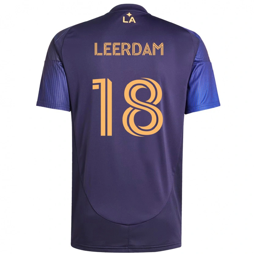 Danxen Mænd Kelvin Leerdam #18 Hvid Gul Udebane Spillertrøjer 2025/26 Trøje T-Shirt