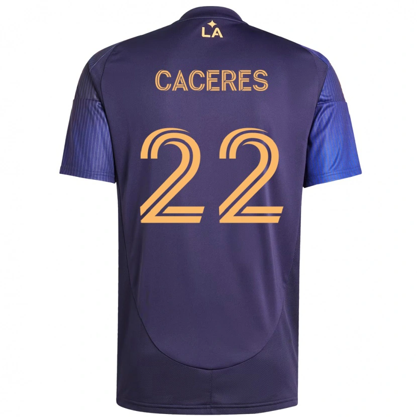 Danxen Mænd Martín Cáceres #22 Hvid Gul Udebane Spillertrøjer 2025/26 Trøje T-Shirt