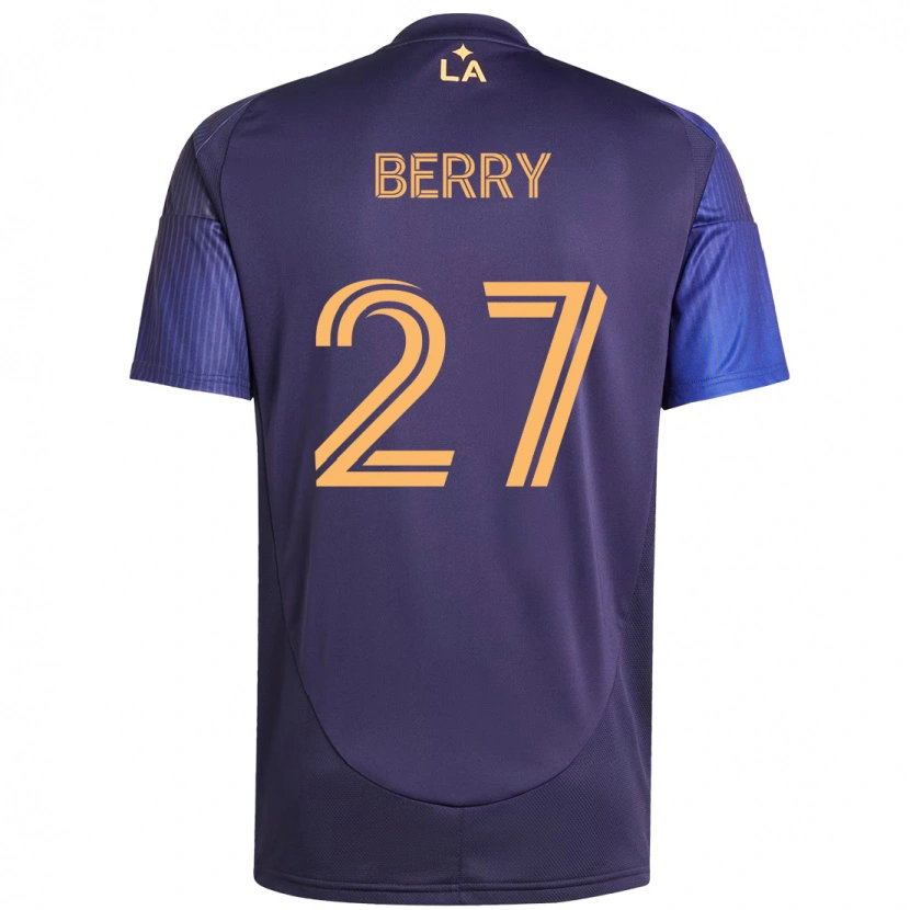 Danxen Mænd Miguel Berry #27 Lilla Blå Udebane Spillertrøjer 2025/26 Trøje T-Shirt