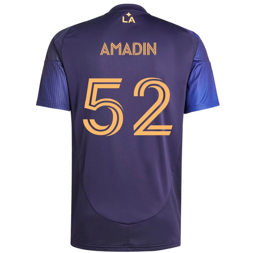 Danxen Mænd Elijah Amadin #52 Hvid Gul Udebane Spillertrøjer 2025/26 Trøje T-Shirt