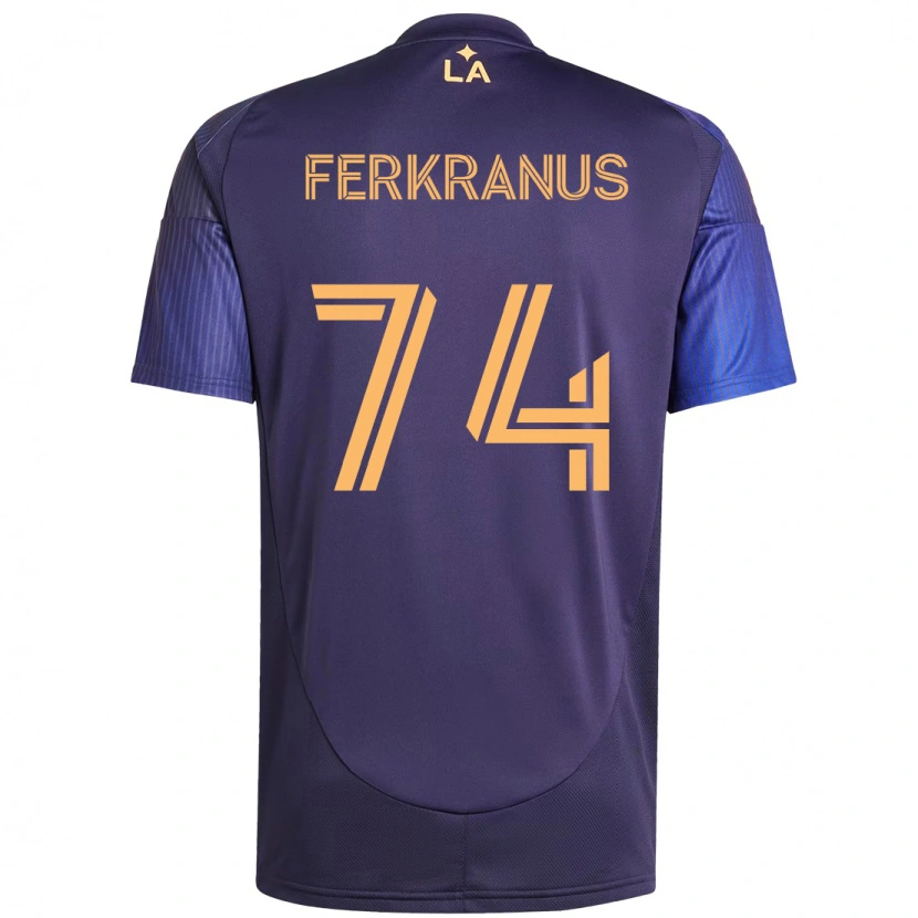 Danxen Mænd Marcus Ferkranus #74 Hvid Gul Udebane Spillertrøjer 2025/26 Trøje T-Shirt