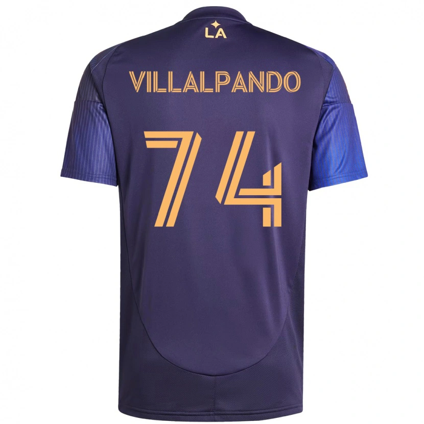 Danxen Mænd Sergio Villalpando #74 Hvid Gul Udebane Spillertrøjer 2025/26 Trøje T-Shirt