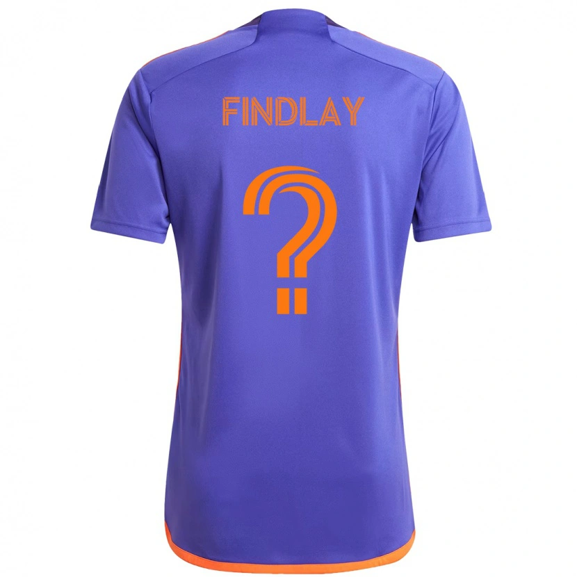 Danxen Mænd Maddox Findlay #0 Orange Hvid Udebane Spillertrøjer 2025/26 Trøje T-Shirt