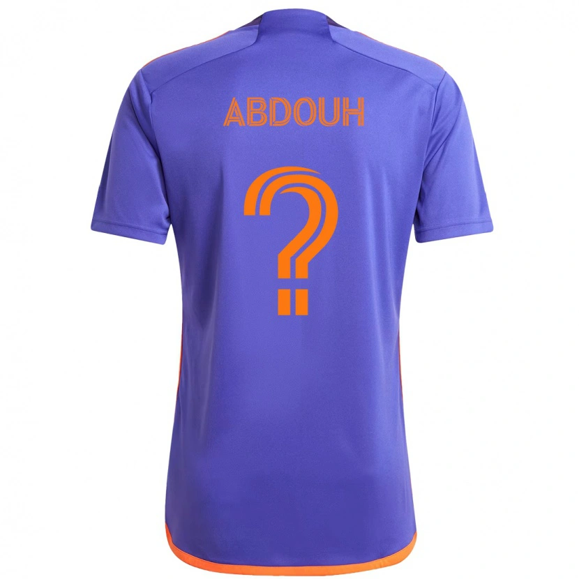 Danxen Mænd Adam Abdouh #0 Orange Hvid Udebane Spillertrøjer 2025/26 Trøje T-Shirt