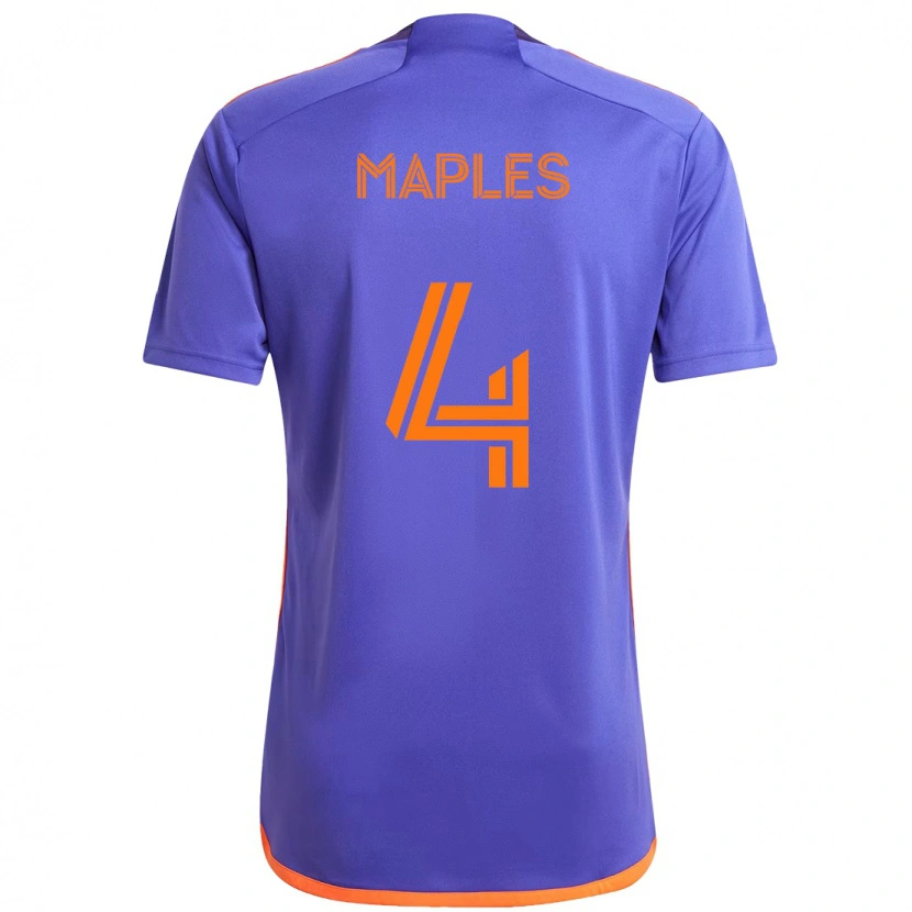 Danxen Mænd Talen Maples #4 Orange Hvid Udebane Spillertrøjer 2025/26 Trøje T-Shirt